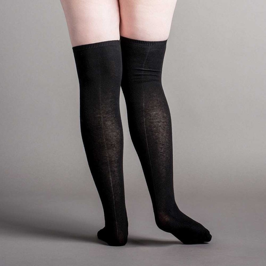 Accessories & More American Duchess | Extra Stretch Cotton Stockings (Black)