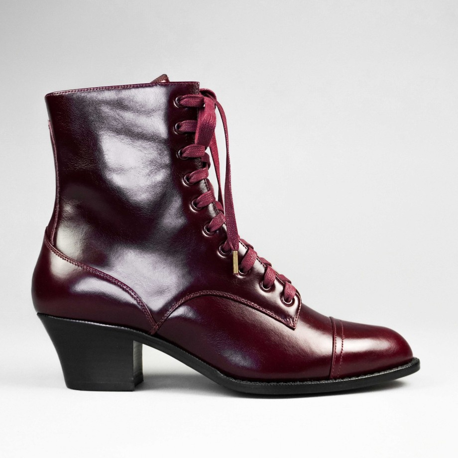 Women American Duchess | Pre-Order Paris Women'S Boots Wide (Burgundy)