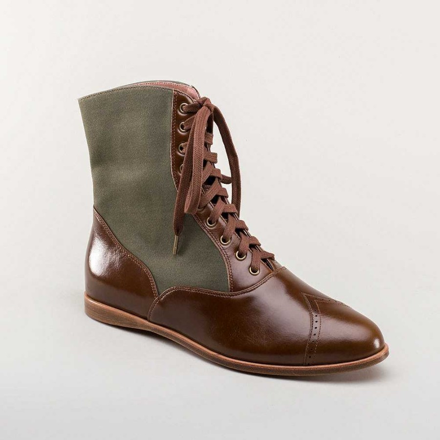 Women American Duchess | Pre-Order Anne Women'S Boots (Brown/Olive)