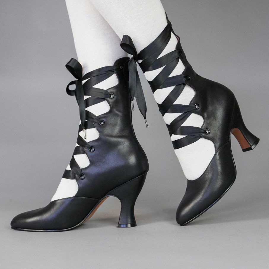 Women American Duchess | Pre-Order Tango Women'S Edwardian Boot (Black)