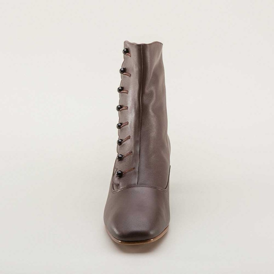 Women American Duchess | Renoir Women'S Victorian Button Boots (Brown)