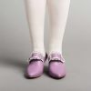 Women American Duchess | Dunmore Women'S 18Th Century Shoes (Lavender/White)