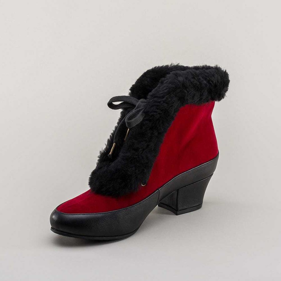 Women American Duchess | Alpen Women'S Retro Winter Booties (Red/Black)