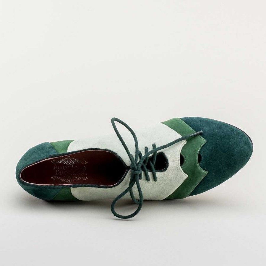 Women American Duchess | Karolina Women'S Retro Oxfords (Green)