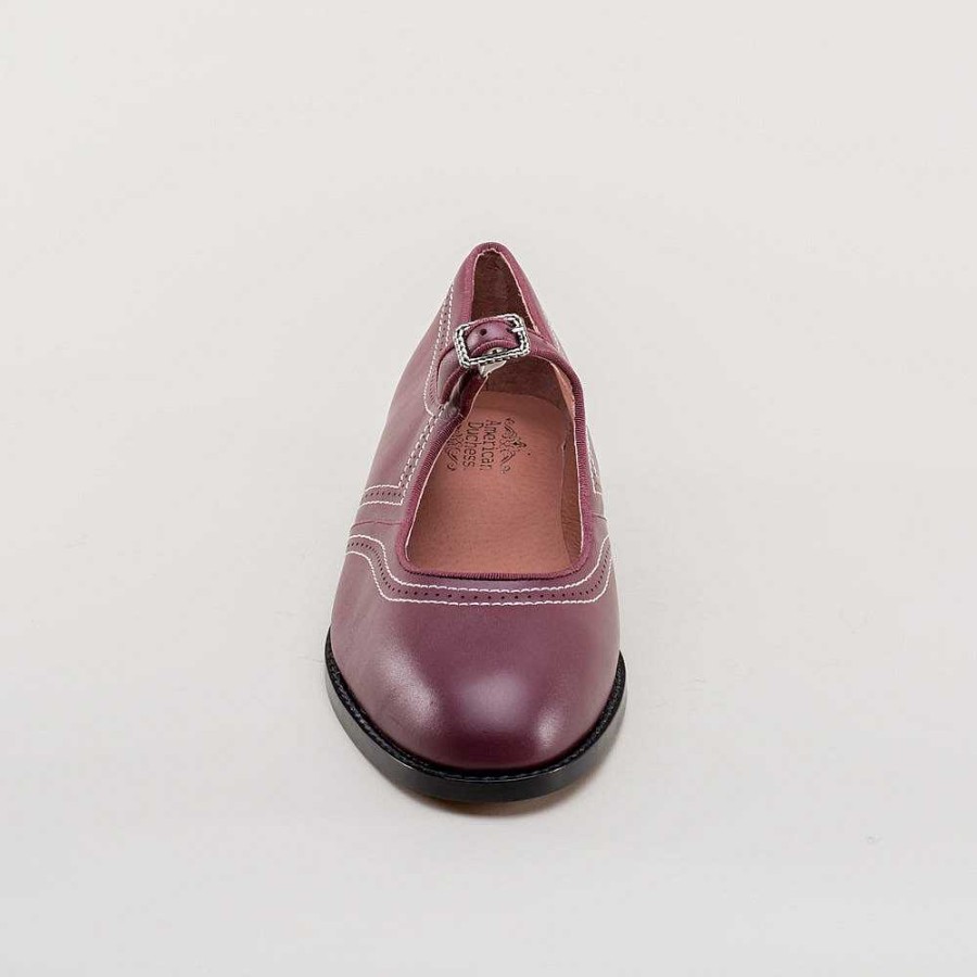 Women American Duchess | Wednesday Women'S Vintage Mary Jane Shoes (Merlot)