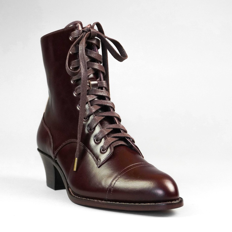 Women American Duchess | Pre-Order Paris Women'S Boots Wide (Cordovan)