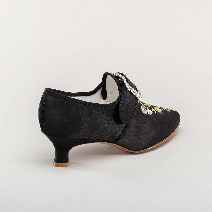 Women American Duchess | Primrose Women'S 18Th Century Shoes (Black)