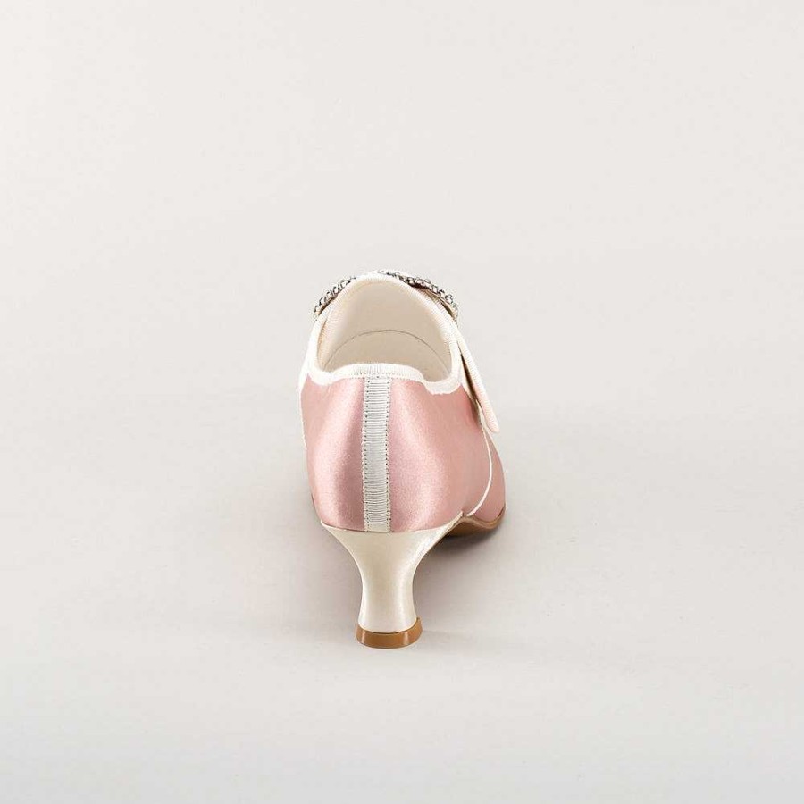 Women American Duchess | Primrose Women'S 18Th Century Shoes (Pink/Ivory)