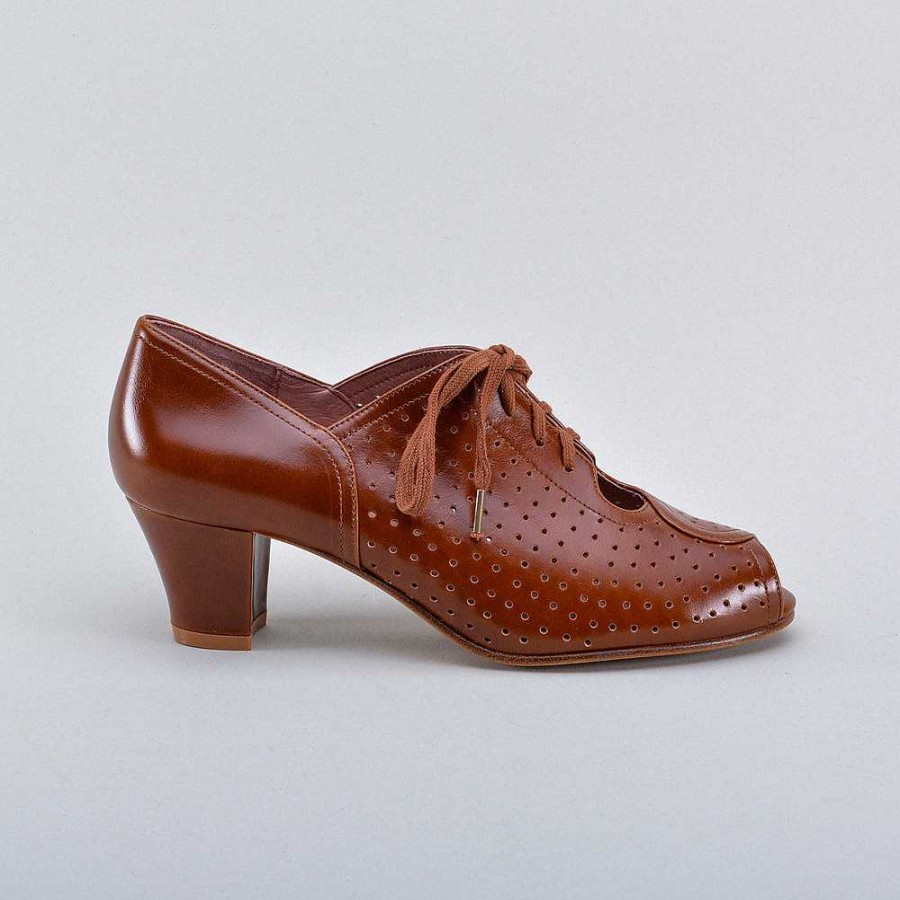 Women American Duchess | Pre-Order Jenny Women'S Vintage Oxfords (Chestnut Brown)