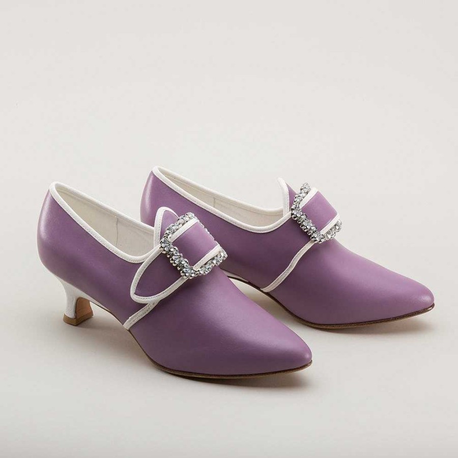 Women American Duchess | Dunmore Women'S 18Th Century Shoes (Lavender/White)