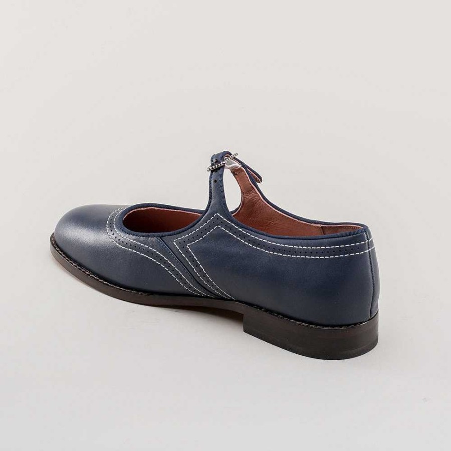 Women American Duchess | Wednesday Women'S Vintage Mary Jane Shoes (Navy)