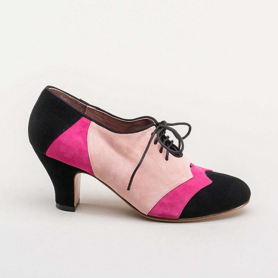 Women American Duchess | Karolina Women'S Retro Oxfords (Pink/Black)