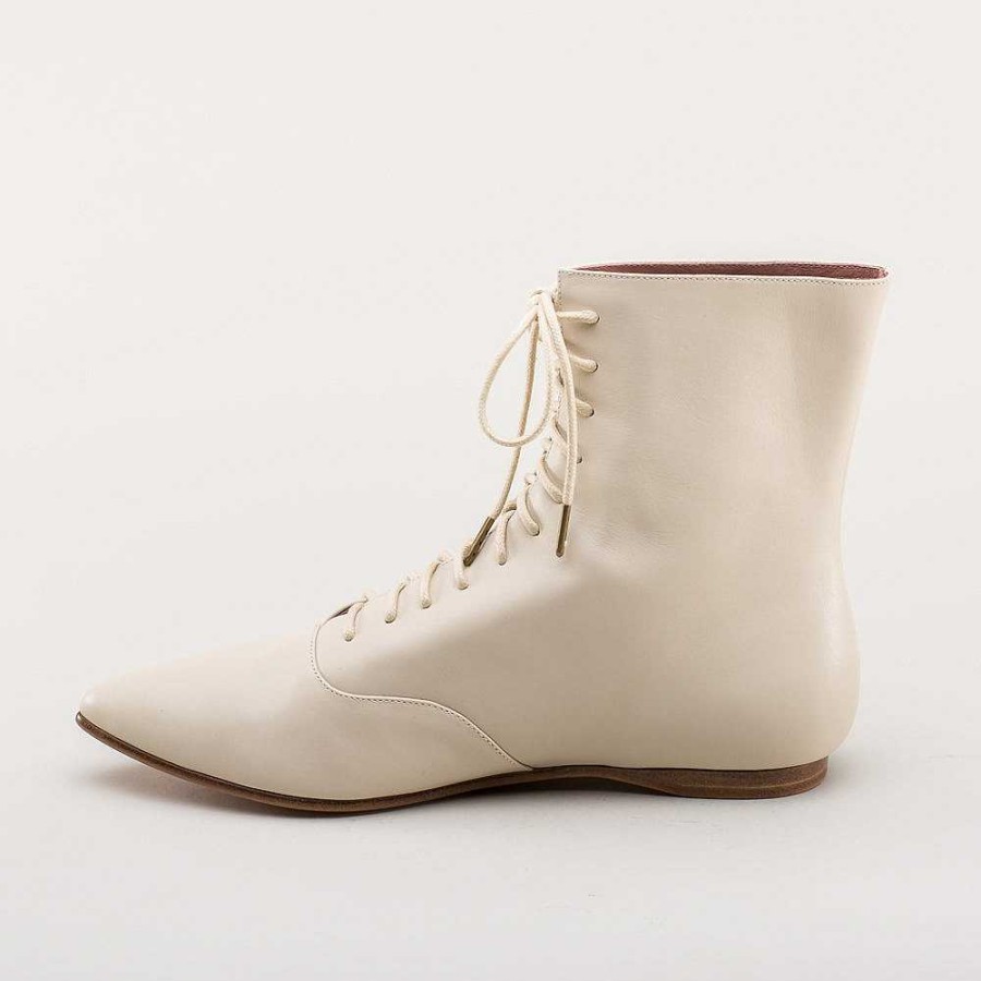 Women American Duchess | Hartfield Women'S Regency Leather Boots (Ivory)