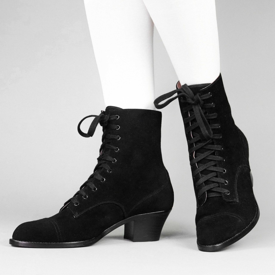 Women American Duchess | Pre-Order Paris Women'S Boots (Black Suede)