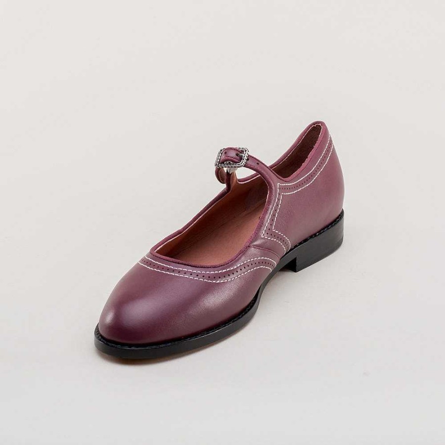 Women American Duchess | Wednesday Women'S Vintage Mary Jane Shoes (Merlot)