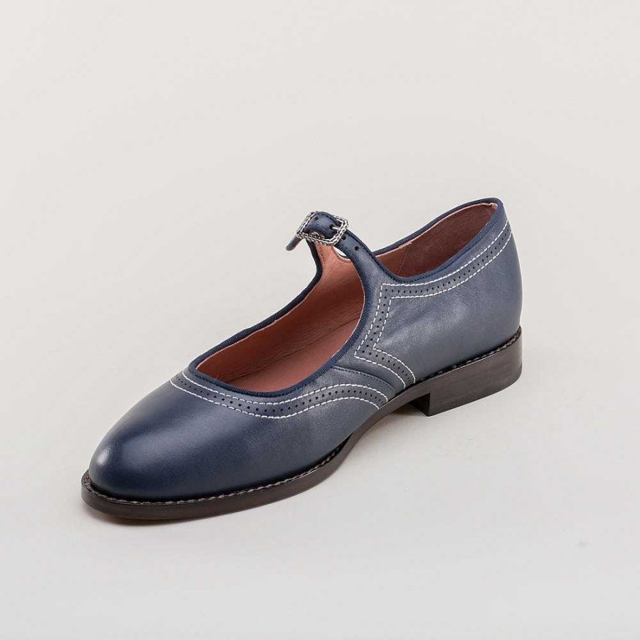 Women American Duchess | Wednesday Women'S Vintage Mary Jane Shoes (Navy)