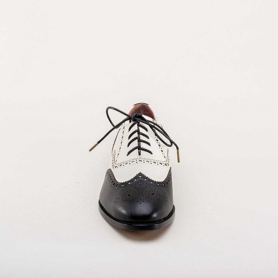 Men American Duchess | Lawrence Men'S Vintage Spectator Shoes (Black/Ivory)