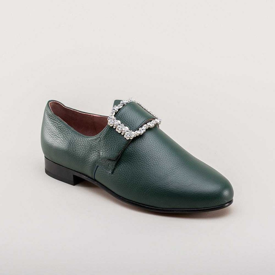 Women American Duchess | Schuyler Women'S 18Th Century Shoes (Green)