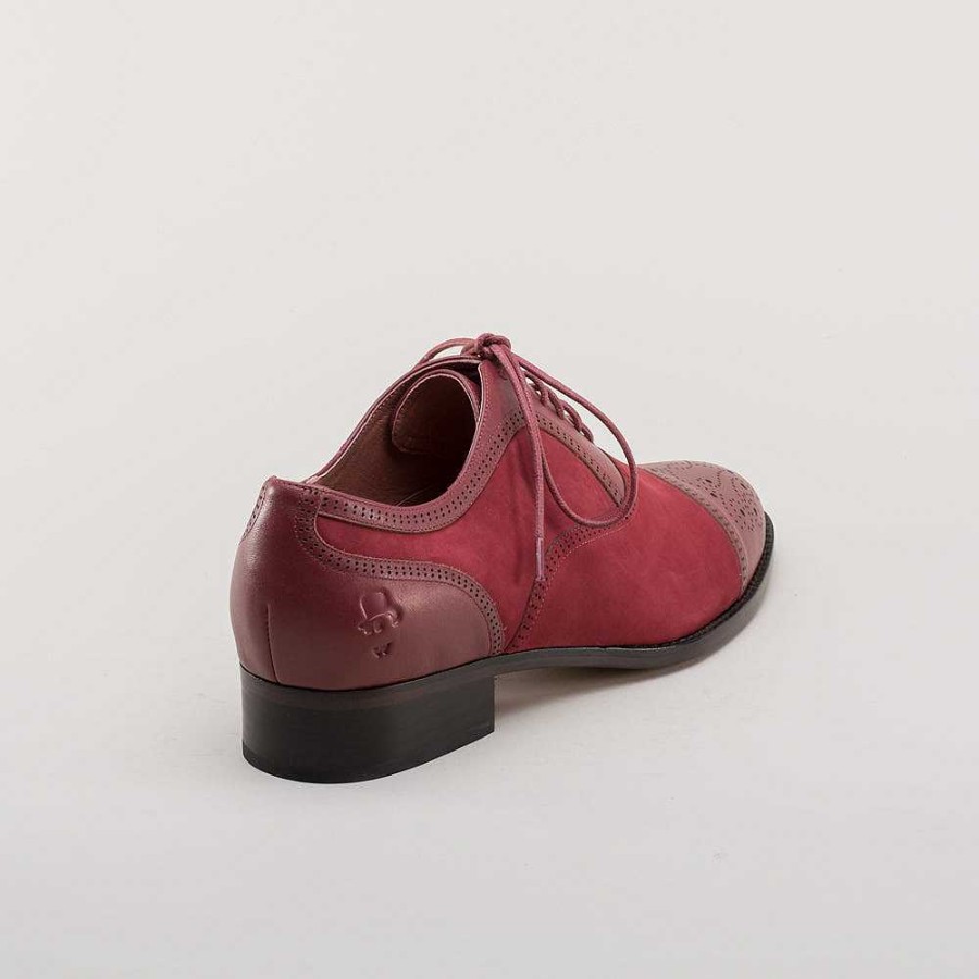 Men American Duchess | Dandy Men'S Vintage Cap Toe Oxfords (Oxblood)