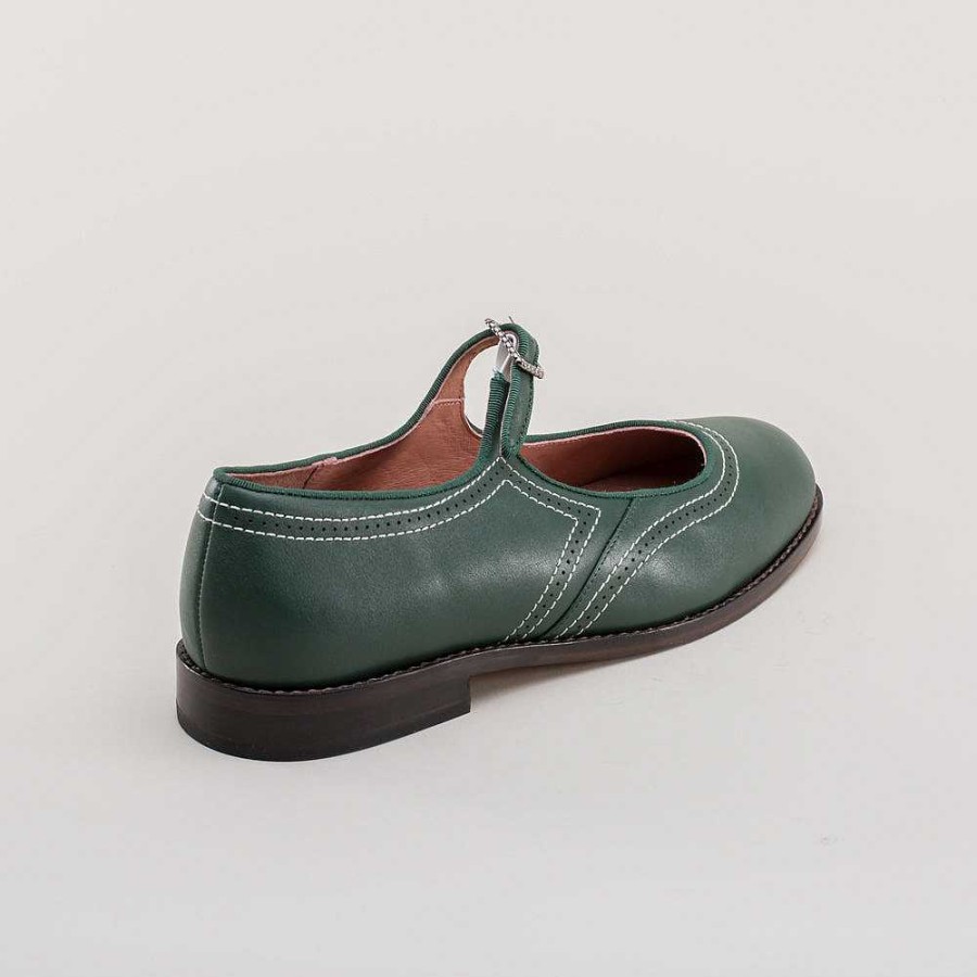 Women American Duchess | Wednesday Women'S Vintage Mary Jane Shoes (Green)