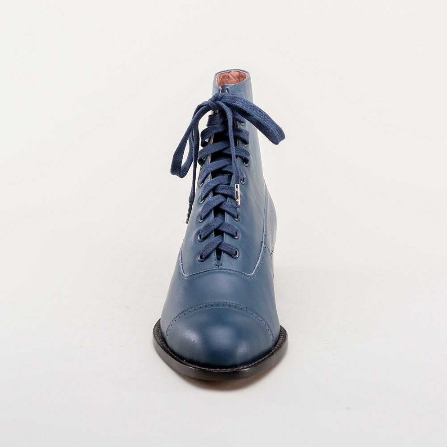 Women American Duchess | Rainey Women'S Vintage Lace-Up Boots (Blue)