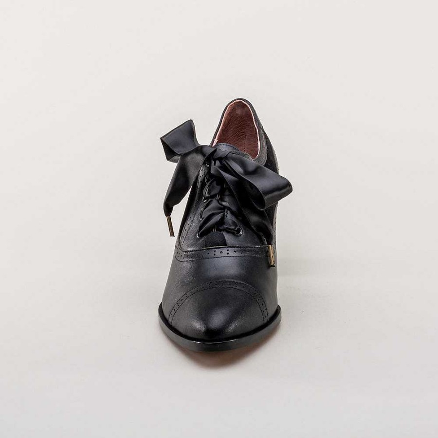 Women American Duchess | Lucille Women'S Edwardian Oxfords (Black/Black)