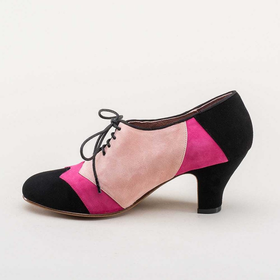 Women American Duchess | Karolina Women'S Retro Oxfords (Pink/Black)