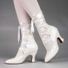 Women American Duchess | Pre-Order Tango Women'S Edwardian Boot (Soft White)